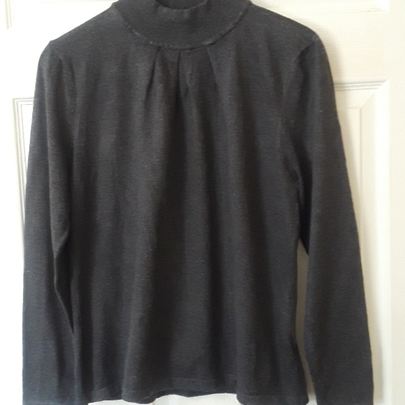 Investments Sz XL Gray mock turtleneck sweater - Picture 1 of 8